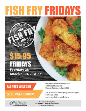 Fish Fry Fridays at Old Orchard Country Club