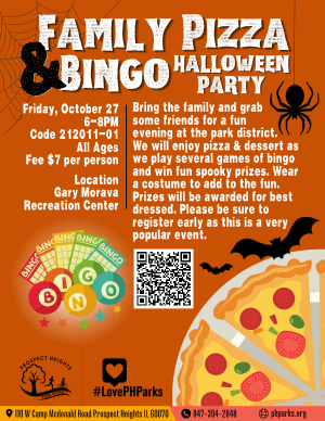 Family Pizza and Bingo Halloween Party